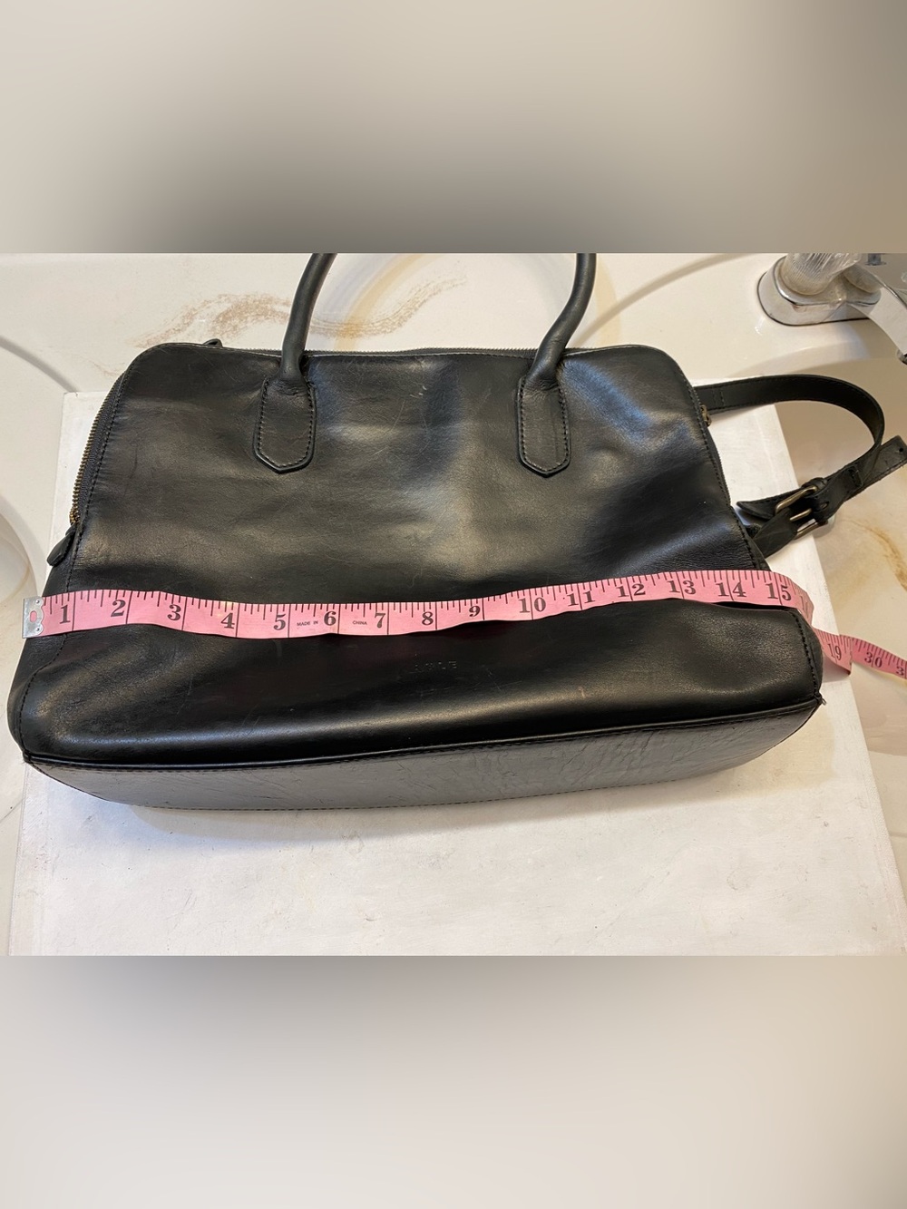 ABLE Double Zip Large Leather Satchel bag, great condition and clean interior - Picture 8 of 11